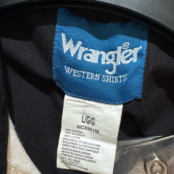 Wrangler Western Bull Cactus Aztec Desert Long Sleeve Pearl Snap Cotton Large - Picture 3 of 5
